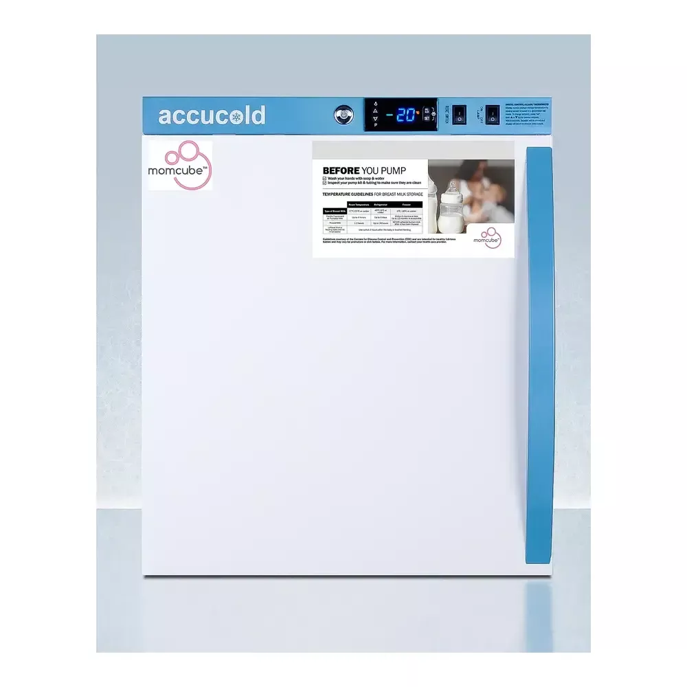 accucold-afz1pvmclhd-momcube-19-white-upright-freezer AccuCold AFZ1PVMCLHD MOMCUBE 19" White Upright Freezer