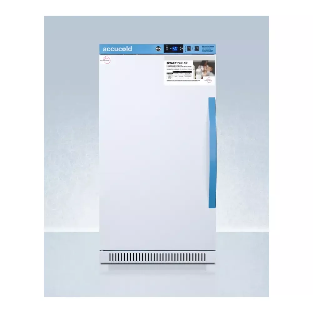 accucold-afz2pvbiadamclhd-momcube-20-white-upright-freezer AccuCold AFZ2PVBIADAMCLHD MOMCUBE 20" White Upright Freezer