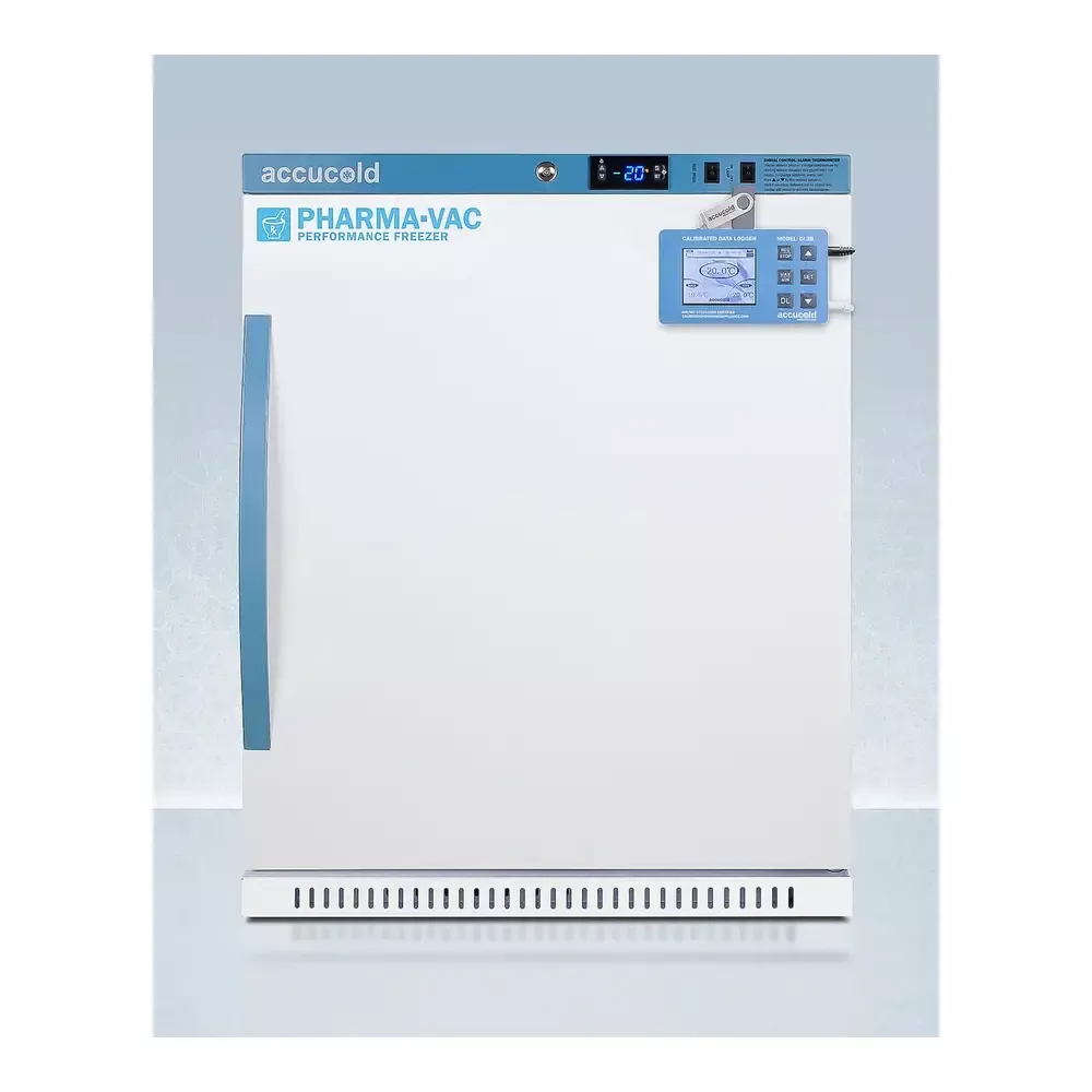 accucold-afz5pvbiadadl2b-24-white-upright-freezer AccuCold AFZ5PVBIADADL2B 24" White Upright Freezer