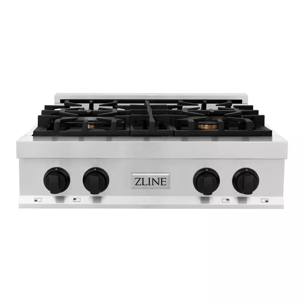 zline-rtz30mb-legacy-30-stainless-steel-gas-cooktop ZLINE RTZ30MB Legacy 30" Stainless Steel Gas Cooktop