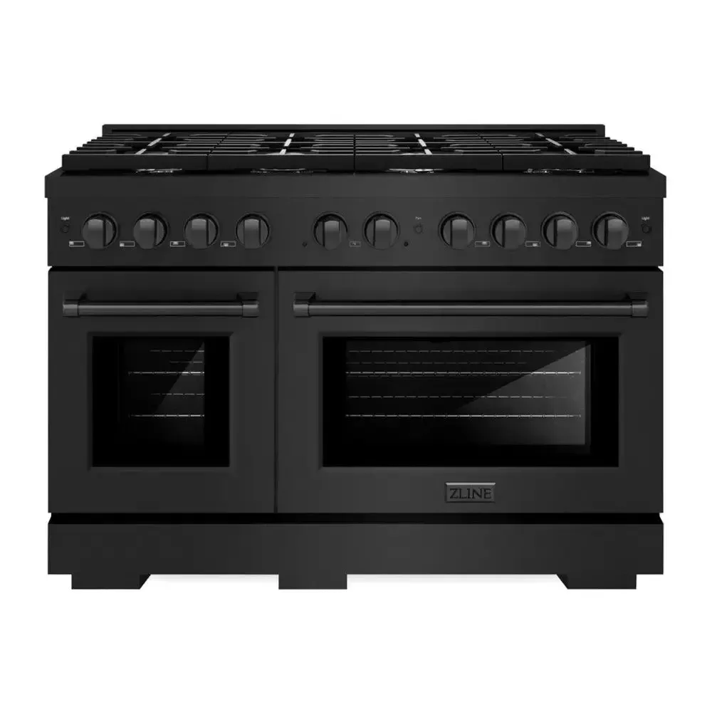 zline-sdrb48-paramount-48-black-stainless-steel-dual-fuel-range ZLINE SDRB48 Paramount 48" Black Stainless Steel Dual Fuel Range
