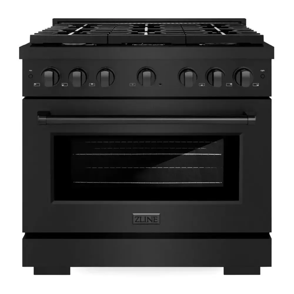 zline-sdrbbr36-paramount-36-black-stainless-steel-dual-fuel-range ZLINE SDRBBR36 Paramount 36" Black Stainless Steel Dual Fuel Range