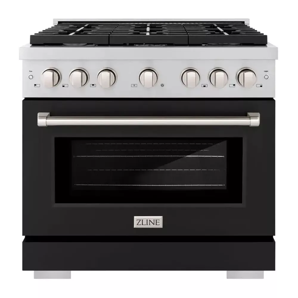 zline-sdrblm36-paramount-36-black-dual-fuel-range ZLINE SDRBLM36 Paramount 36" Black Dual Fuel Range