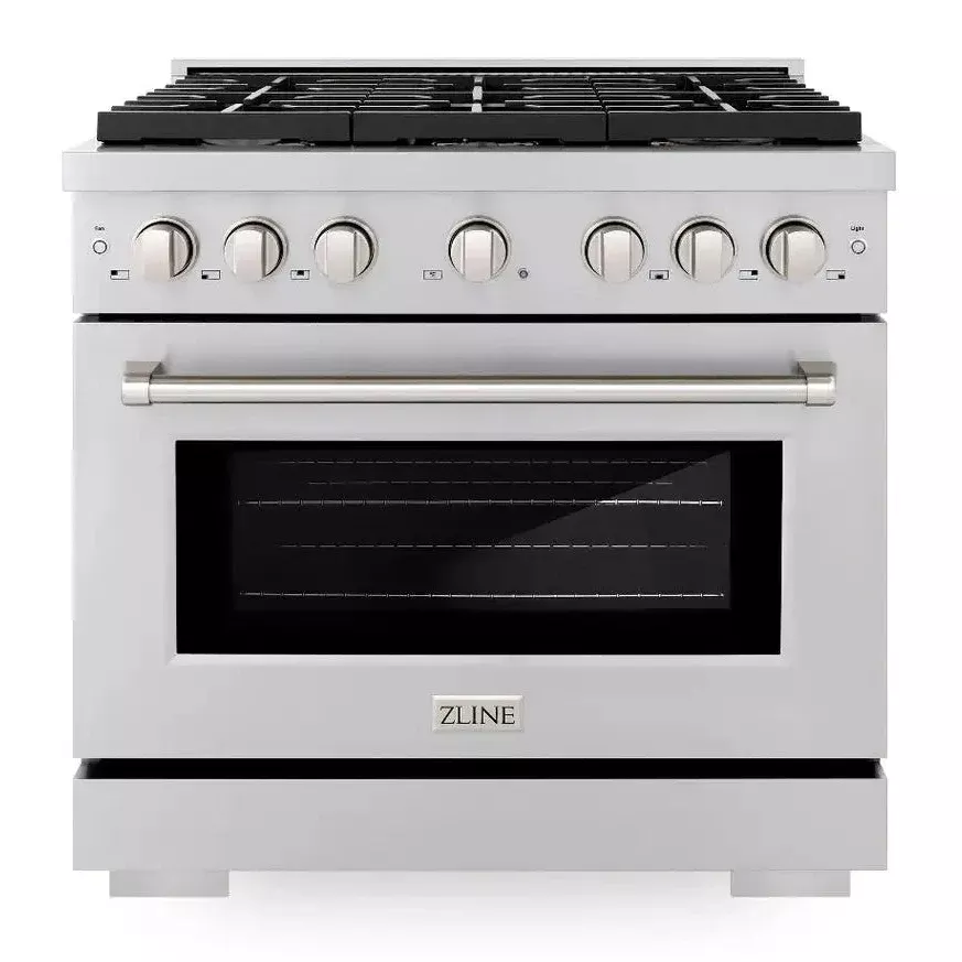 zline-sdrbr36-paramount-36-stainless-steel-dual-fuel-range ZLINE SDRBR36 Paramount 36" Stainless Steel Dual Fuel Range