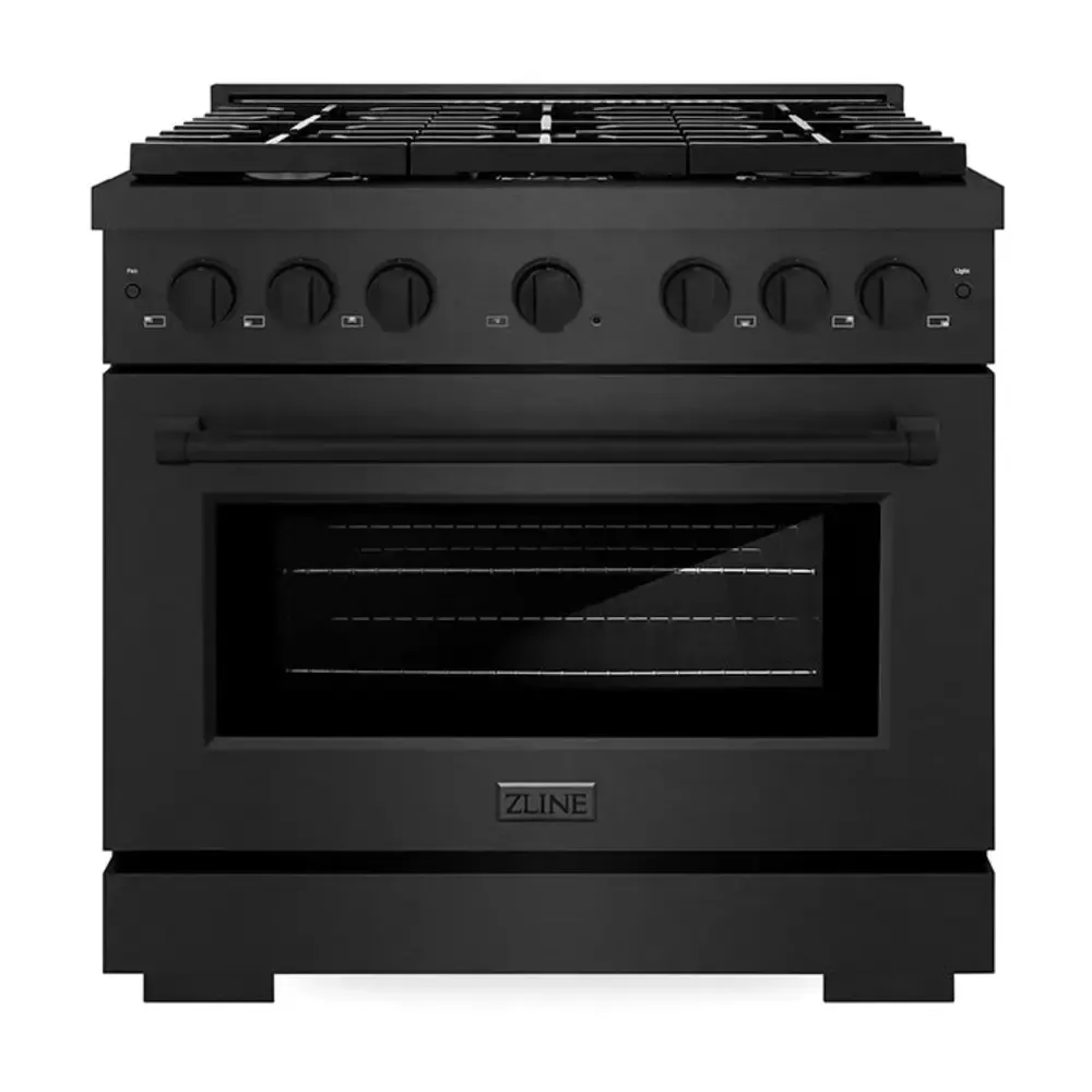 zline-sdrbs36-paramount-36-black-stainless-steel-dual-fuel-range ZLINE SDRBS36 Paramount 36" Black Stainless Steel Dual Fuel Range
