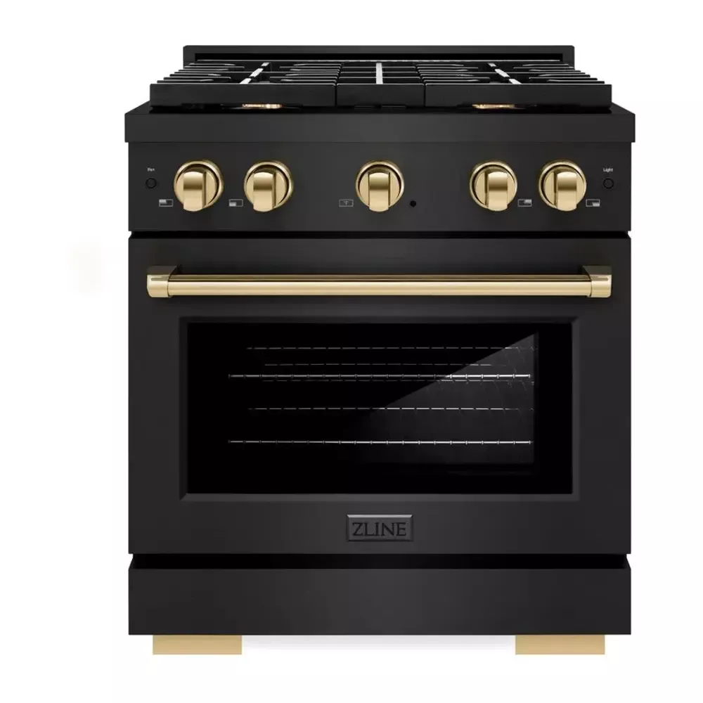 zline-sdrbz30g-paramount-30-black-stainless-steel-dual-fuel-range ZLINE SDRBZ30G Paramount 30" Black Stainless Steel Dual Fuel Range