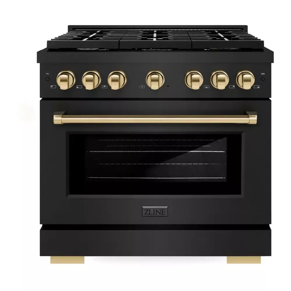 zline-sdrbz36g-paramount-36-black-stainless-steel-dual-fuel-range ZLINE SDRBZ36G Paramount 36" Black Stainless Steel Dual Fuel Range