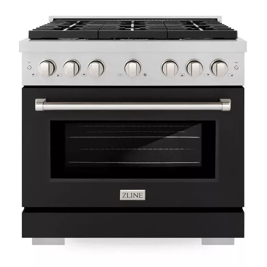 zline-sdrsblm36-paramount-36-black-dual-fuel-range ZLINE SDRSBLM36 Paramount 36" Black Dual Fuel Range