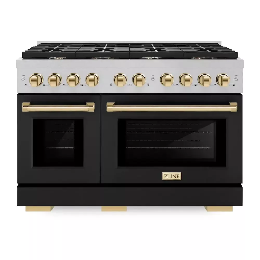 zline-sdrszblm48g-paramount-48-black-dual-fuel-range ZLINE SDRSZBLM48G Paramount 48" Black Dual Fuel Range