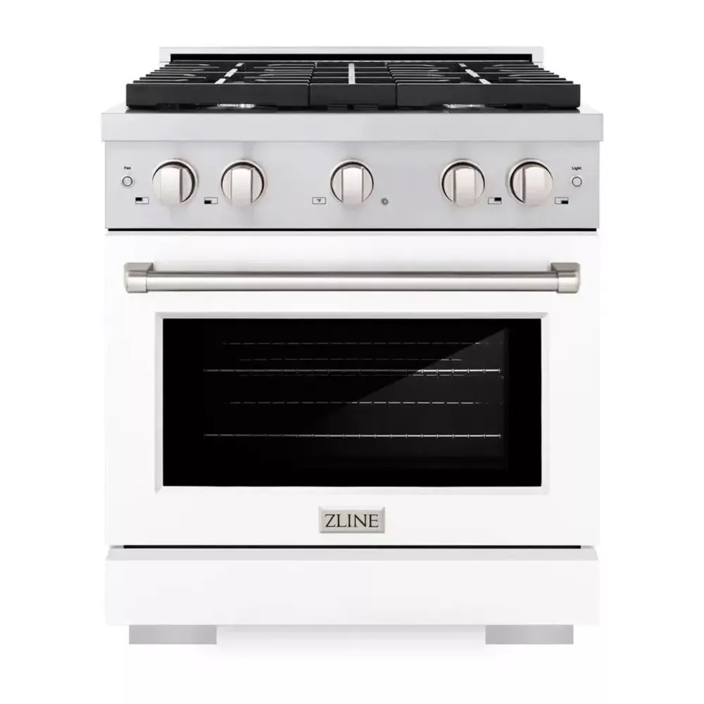 zline-sdrwm30-paramount-30-white-dual-fuel-range ZLINE SDRWM30 Paramount 30" White Dual Fuel Range