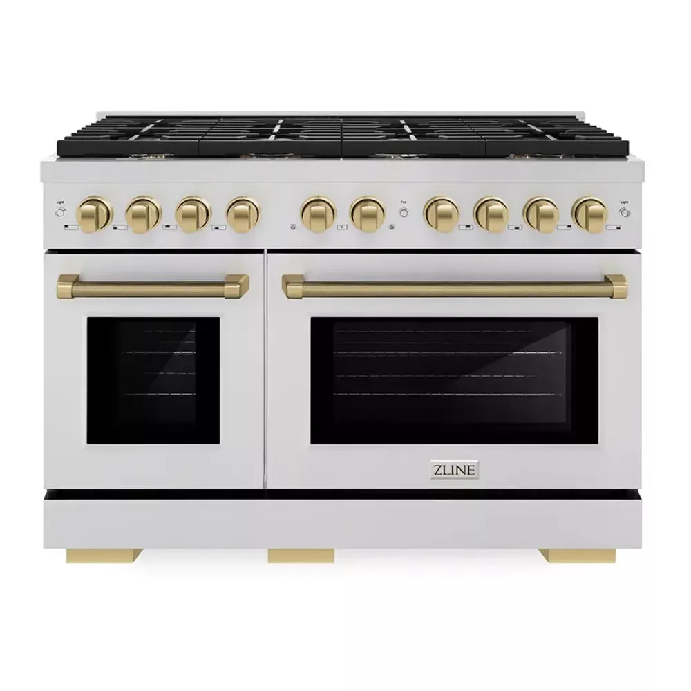 zline-sdrz48kcb-paramount-48-stainless-steel-dual-fuel-range ZLINE SDRZ48KCB Paramount 48" Stainless Steel Dual Fuel Range