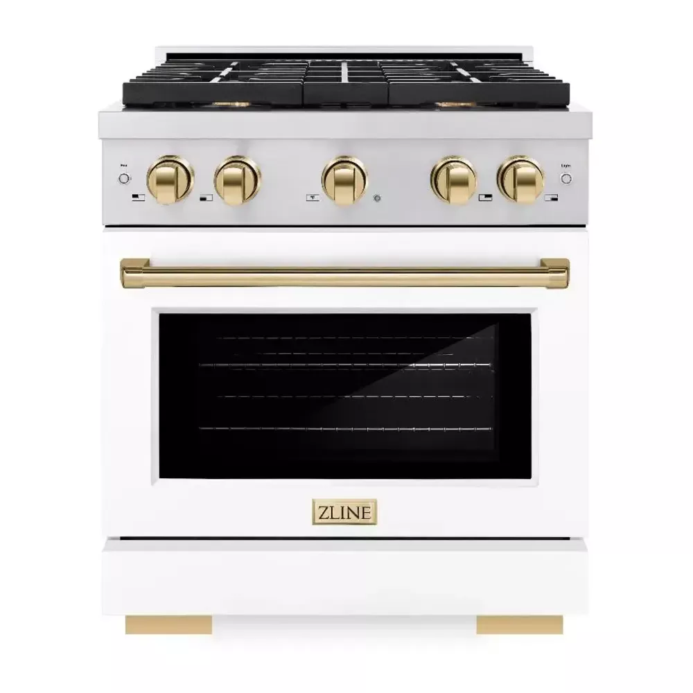 zline-sdrzwm30g-paramount-30-white-dual-fuel-range ZLINE SDRZWM30G Paramount 30" White Dual Fuel Range