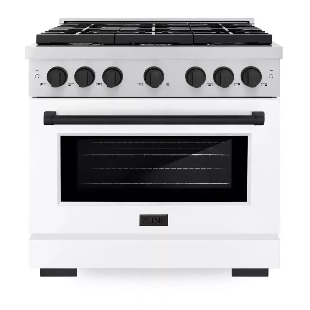 zline-sdrzwm36mb-paramount-36-white-dual-fuel-range ZLINE SDRZWM36MB Paramount 36" White Dual Fuel Range