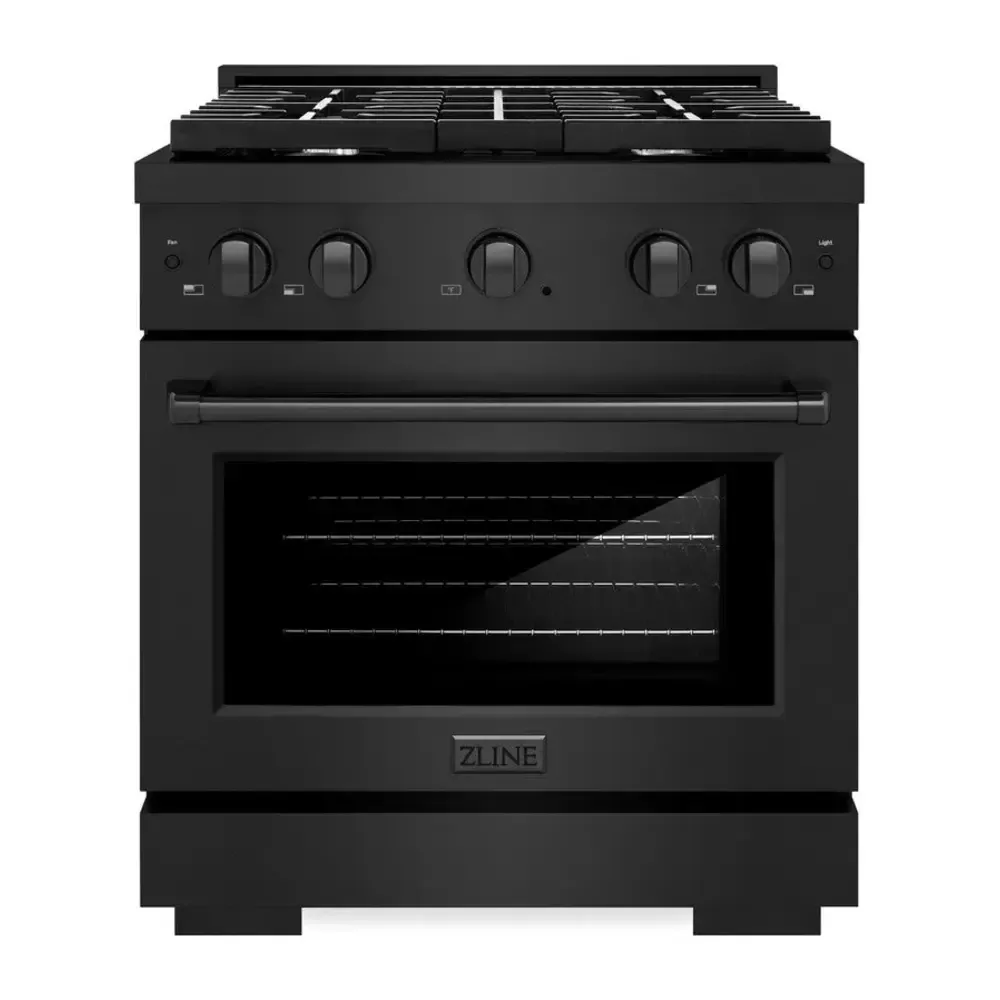 ZLINE SGRB30 Paramount 30" Black Stainless Steel Gas Range