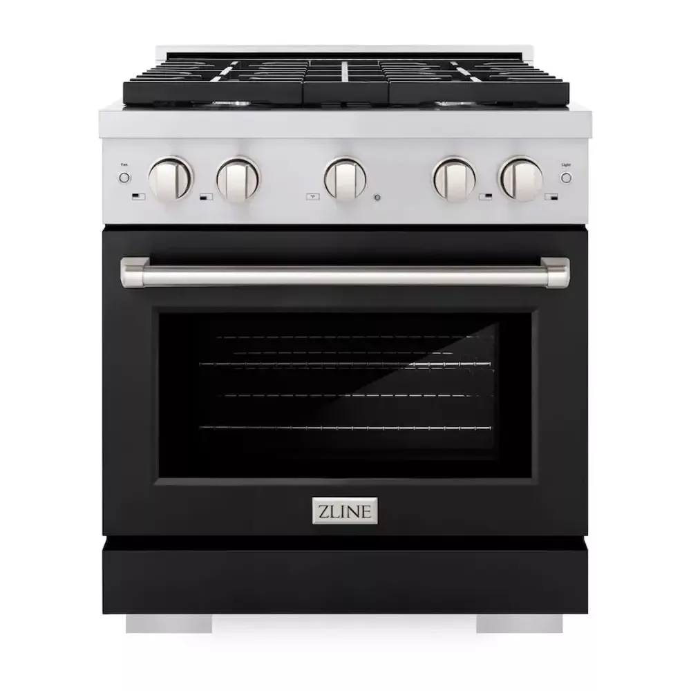 zline-sgrblm30-paramount-30-black-gas-range ZLINE SGRBLM30 Paramount 30" Black Gas Range