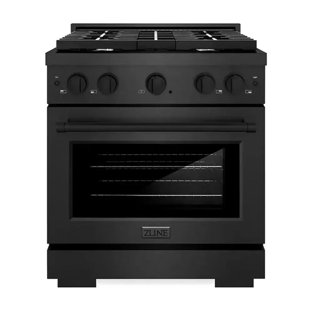 zline-sgrbs30-paramount-30-black-stainless-steel-gas-range ZLINE SGRBS30 Paramount 30" Black Stainless Steel Gas Range