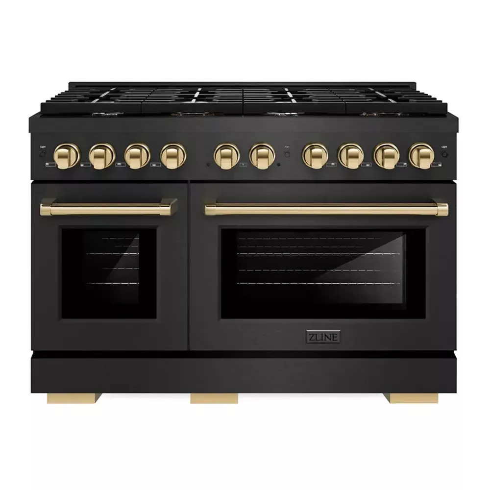 zline-sgrbsz48g-paramount-48-black-stainless-steel-gas-range ZLINE SGRBSZ48G Paramount 48" Black Stainless Steel Gas Range