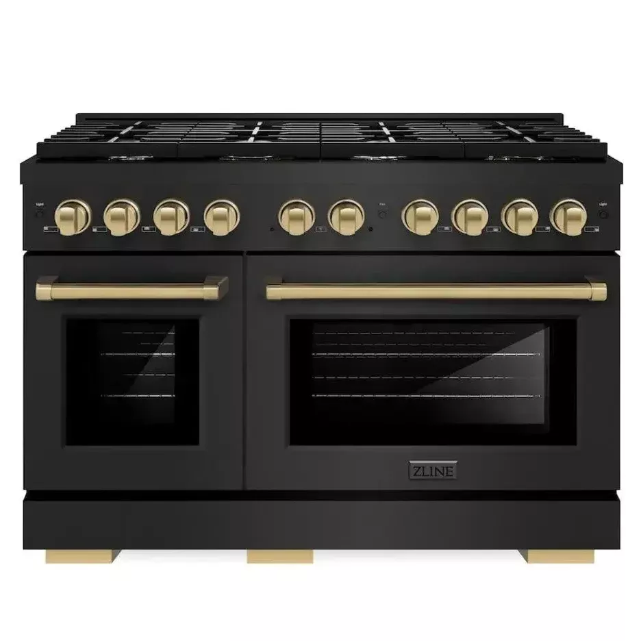 zline-sgrbz48cb-paramount-48-black-stainless-steel-gas-range ZLINE SGRBZ48CB Paramount 48" Black Stainless Steel Gas Range
