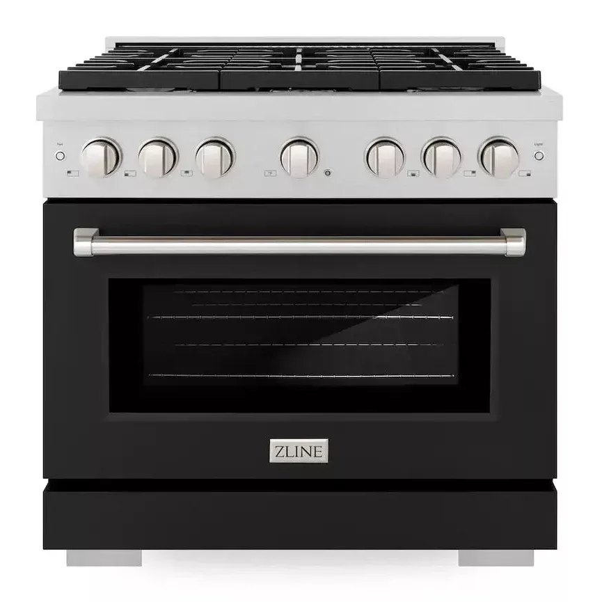 zline-sgrsblm36-paramount-36-black-gas-range ZLINE SGRSBLM36 Paramount 36" Black Gas Range
