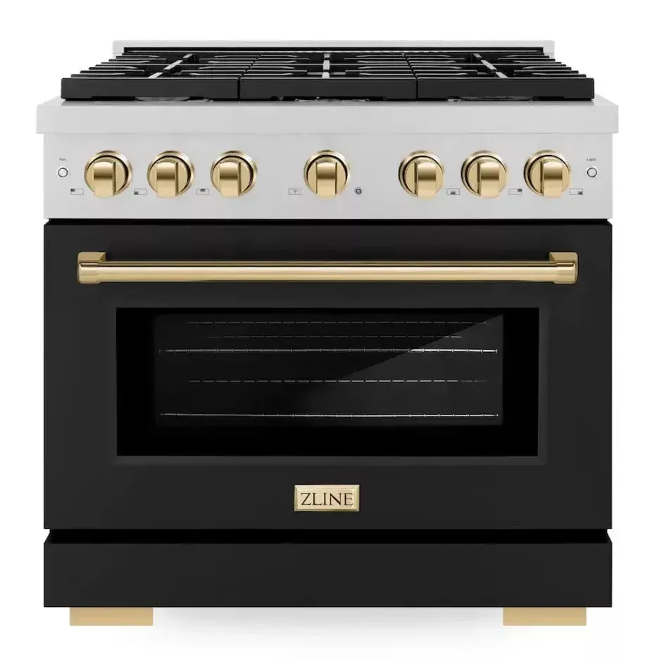 ZLINE SGRSZBLM36G Paramount 36" Black Gas Range