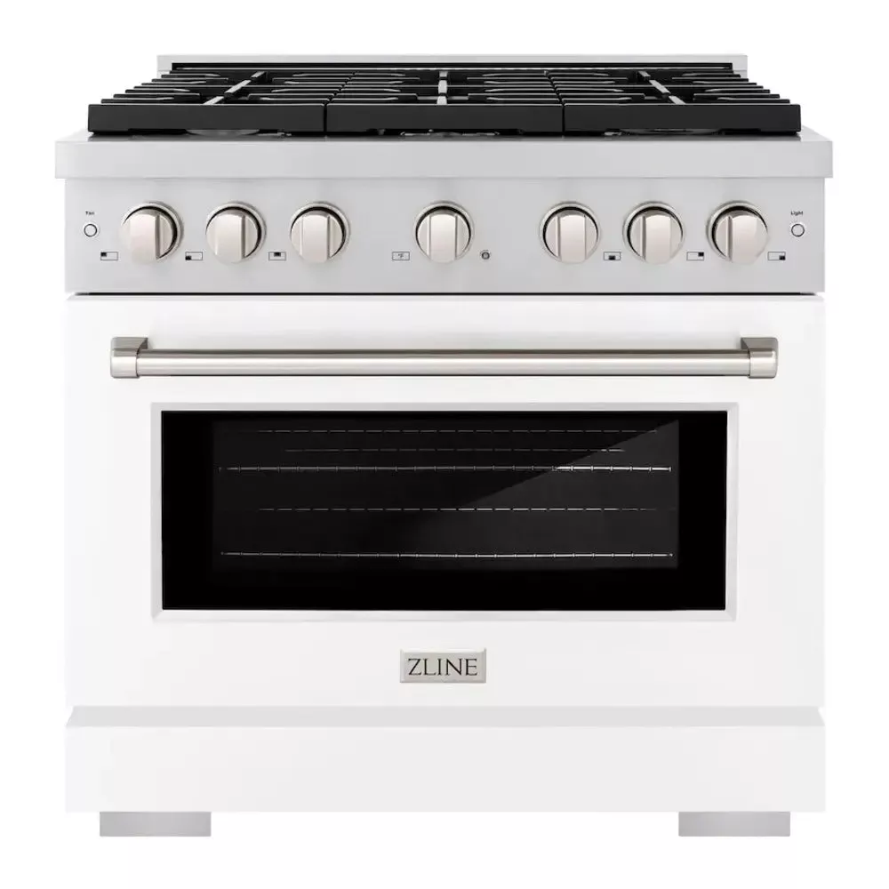 zline-sgrwm36-paramount-36-white-gas-range ZLINE SGRWM36 Paramount 36" White Gas Range