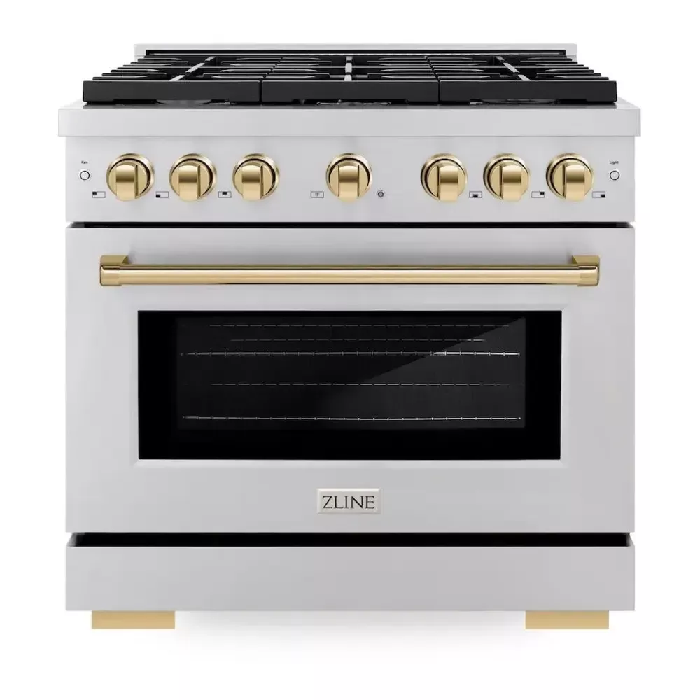 zline-sgrz36g-paramount-36-stainless-steel-gas-range ZLINE SGRZ36G Paramount 36" Stainless Steel Gas Range