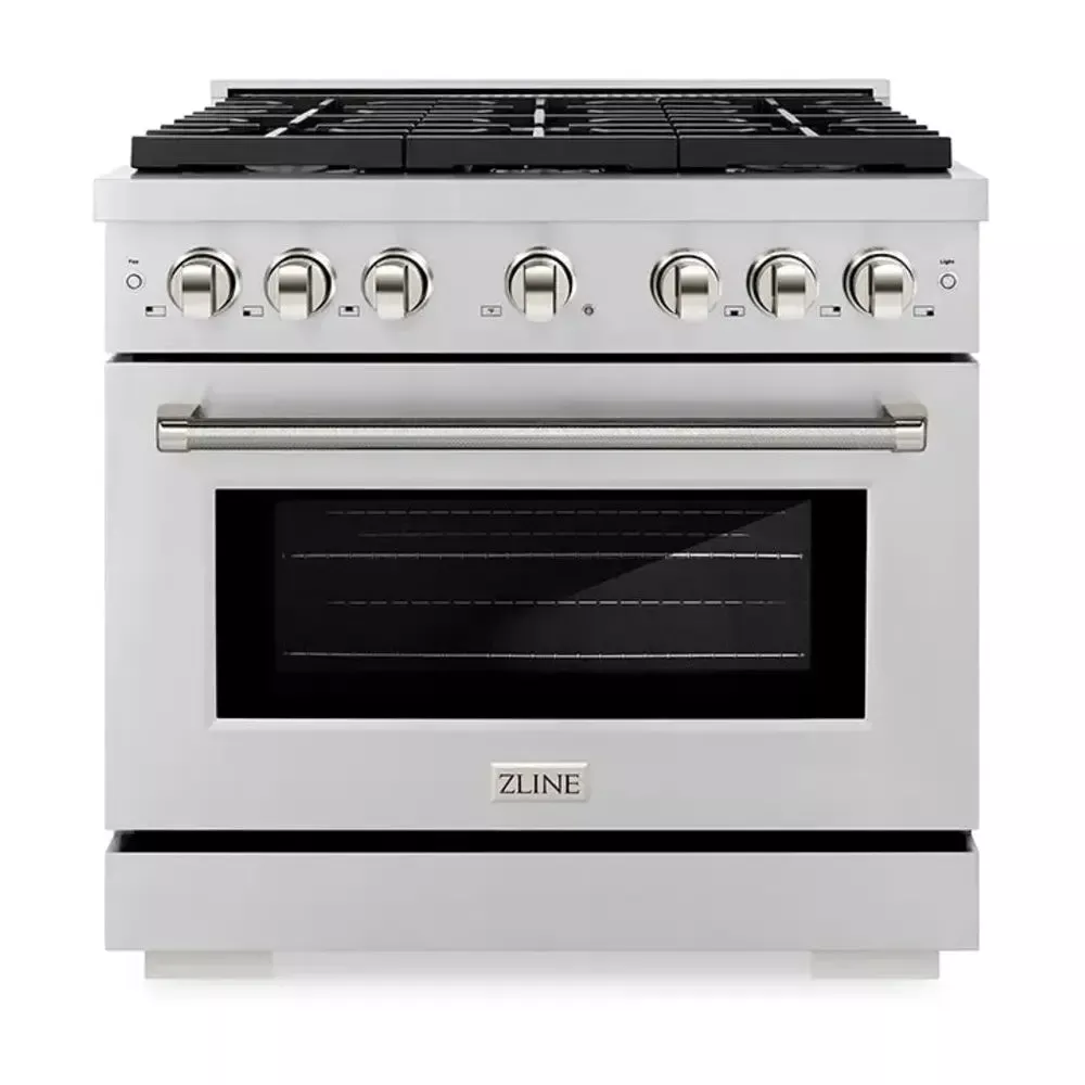 zline-sgrz36kpn-paramount-36-stainless-steel-gas-range ZLINE SGRZ36KPN Paramount 36" Stainless Steel Gas Range
