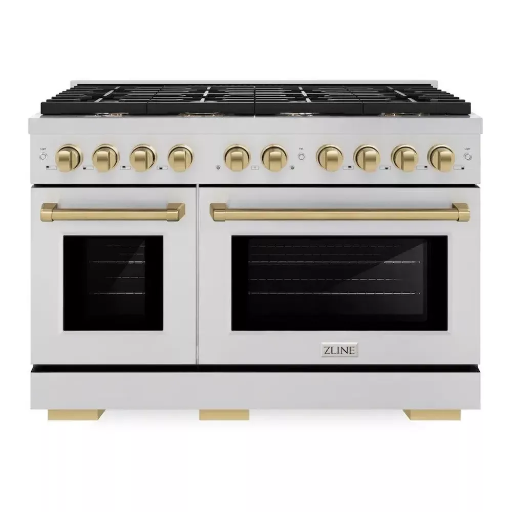 zline-sgrz48cb-paramount-48-stainless-steel-gas-range ZLINE SGRZ48CB Paramount 48" Stainless Steel Gas Range