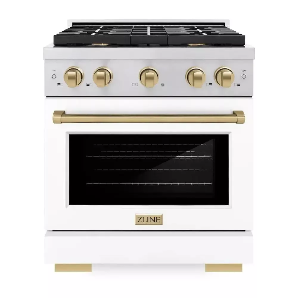 zline-sgrzwm30cb-paramount-30-white-gas-range ZLINE SGRZWM30CB Paramount 30" White Gas Range