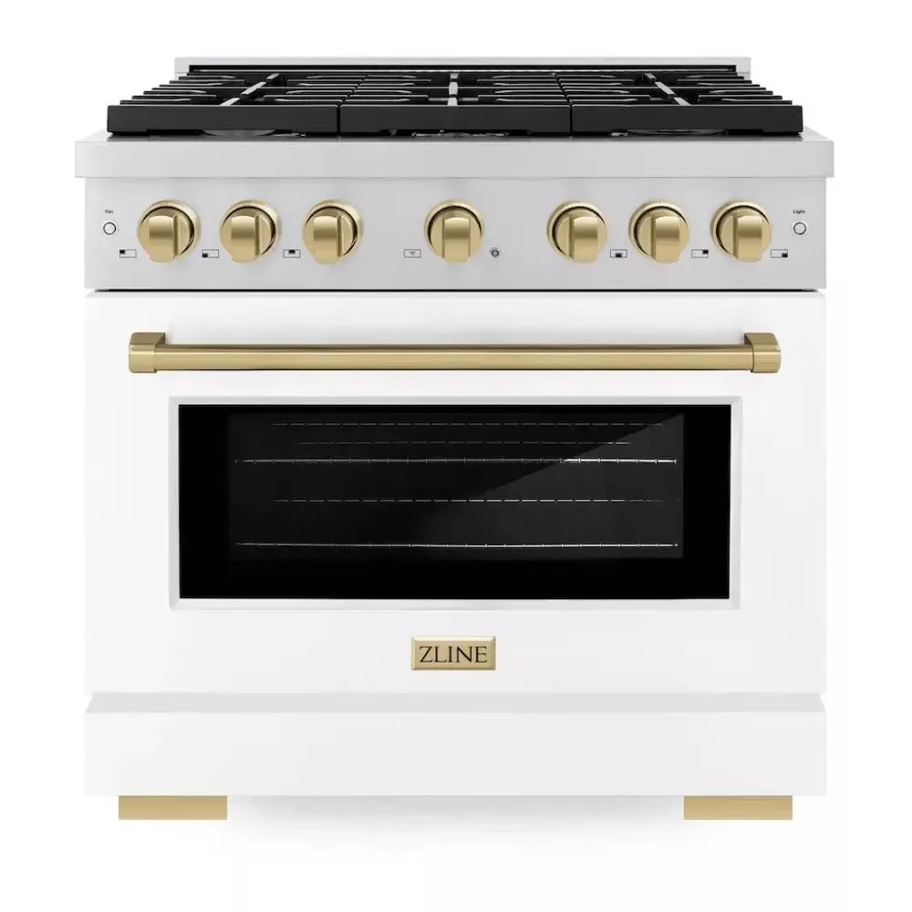 zline-sgrzwm36cb-paramount-36-white-gas-range ZLINE SGRZWM36CB Paramount 36" White Gas Range