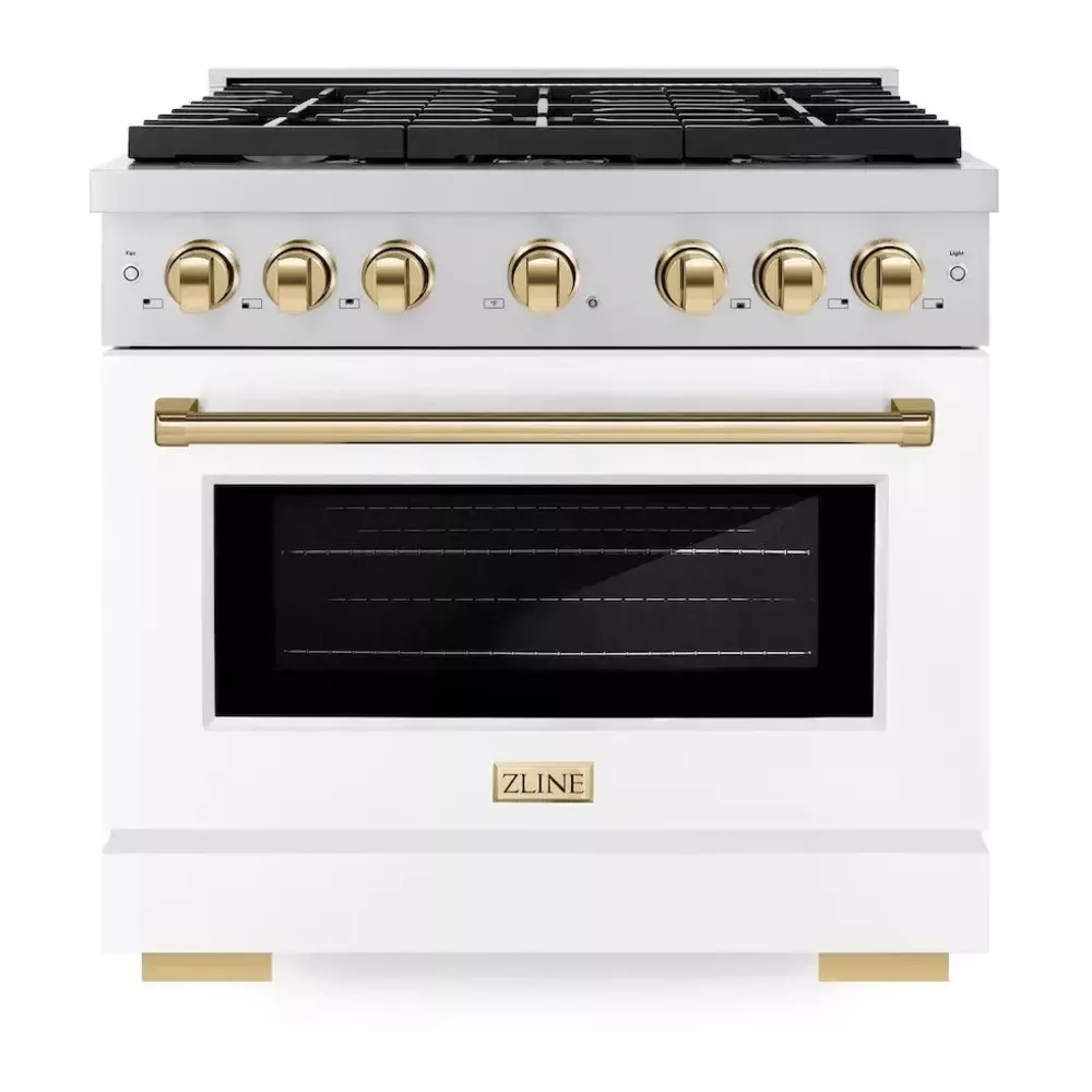 zline-sgrzwm36g-paramount-36-white-gas-range ZLINE SGRZWM36G Paramount 36" White Gas Range