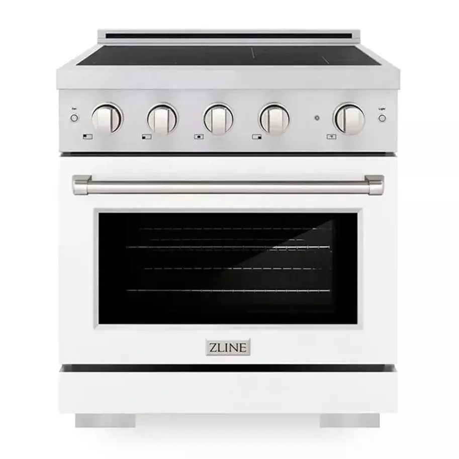 zline-sinrswm30-paramount-30-white-induction-range ZLINE SINRSWM30 Paramount 30" White Induction Range