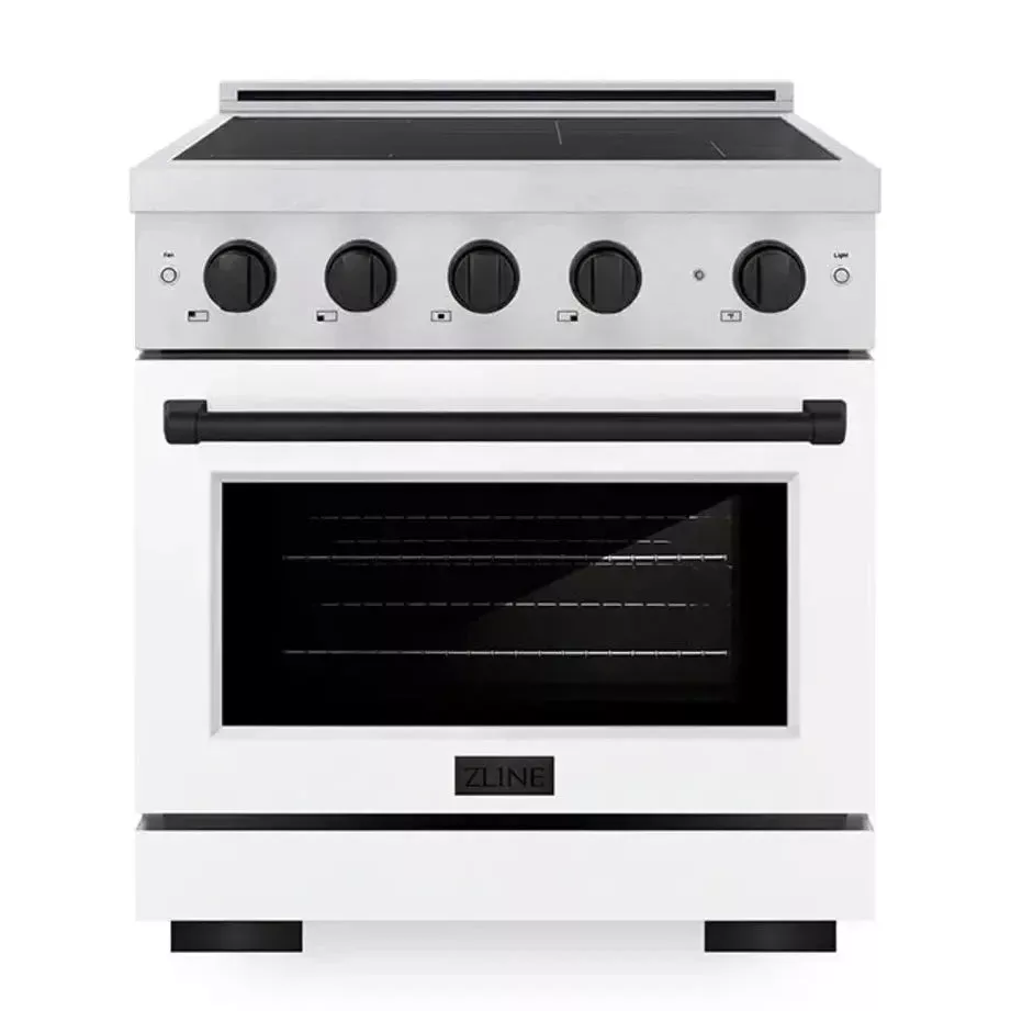 zline-sinrszwm30mb-paramount-30-white-induction-range ZLINE SINRSZWM30MB Paramount 30" White Induction Range