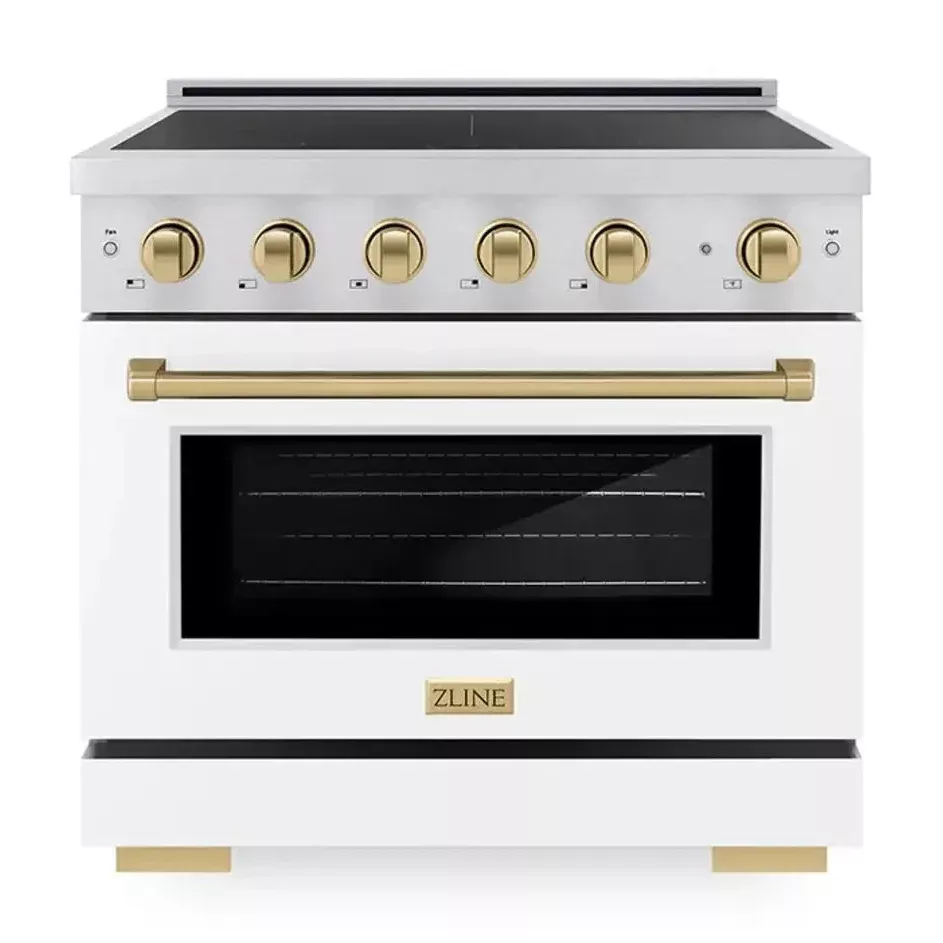 zline-sinrszwm36cb-paramount-36-white-induction-range ZLINE SINRSZWM36CB Paramount 36" White Induction Range