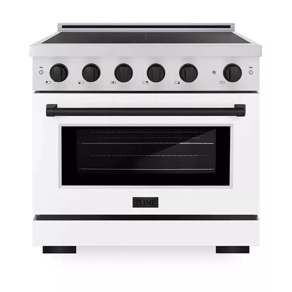 zline-sinrzwm36mb-paramount-36-white-induction-range ZLINE SINRZWM36MB Paramount 36" White Induction Range