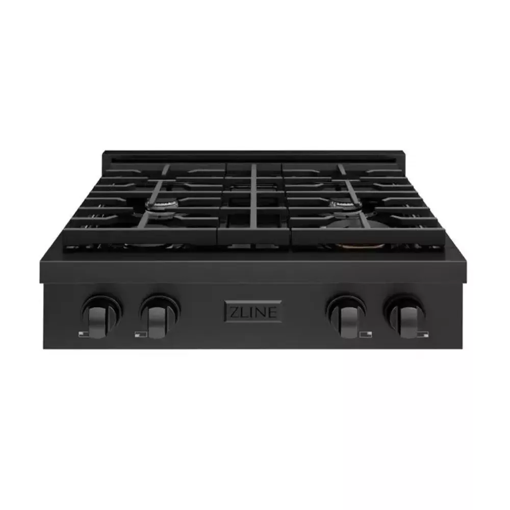 zline-srtb30-paramount-30-black-stainless-steel-gas-cooktop ZLINE SRTB30 Paramount 30" Black Stainless Steel Gas Cooktop