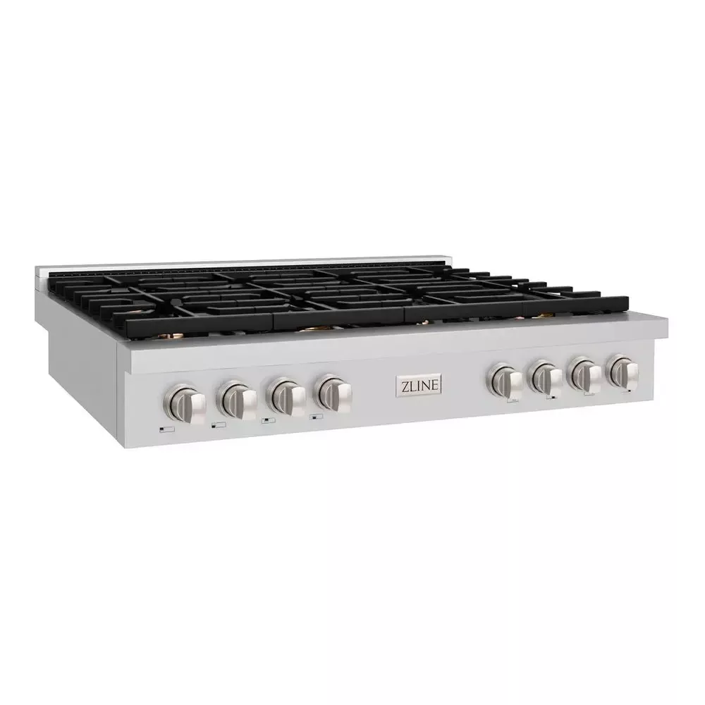 zline-srtbr48-paramount-48-stainless-steel-gas-cooktop ZLINE SRTBR48 Paramount 48" Stainless Steel Gas Cooktop