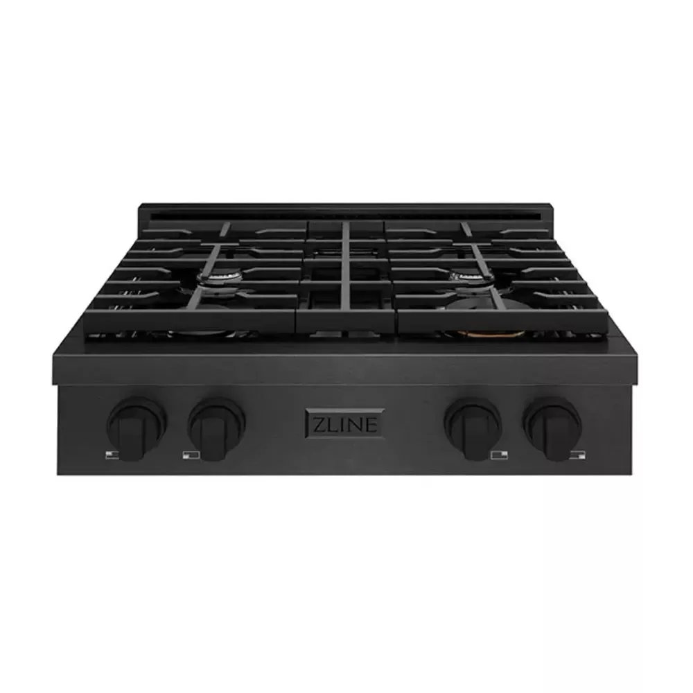 zline-srtbs30-paramount-30-black-stainless-steel-gas-cooktop ZLINE SRTBS30 Paramount 30" Black Stainless Steel Gas Cooktop