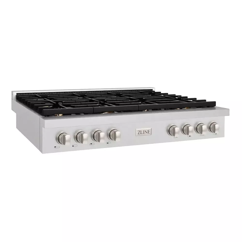 zline-srtsbr48-paramount-48-stainless-steel-gas-cooktop ZLINE SRTSBR48 Paramount 48" Stainless Steel Gas Cooktop