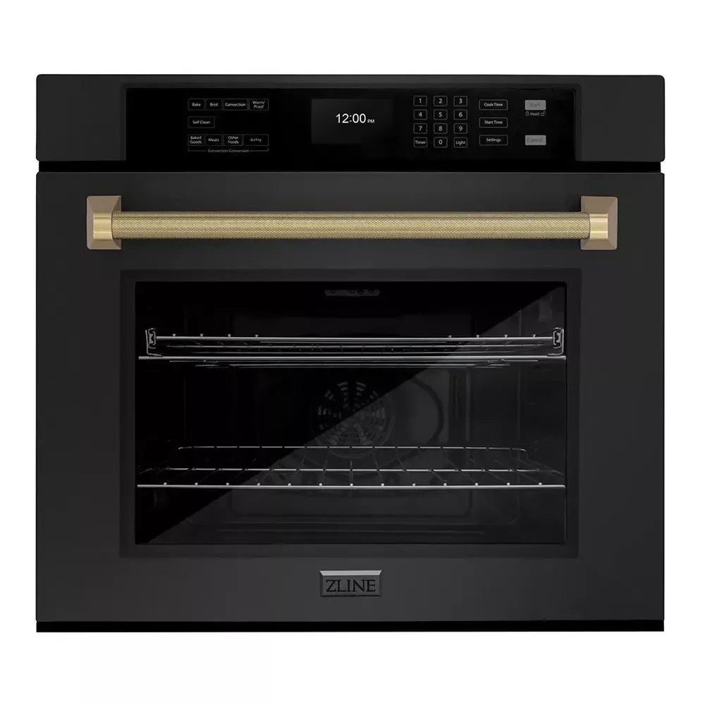 zline-wasbz30kcb-30-black-stainless-steel-single-wall-oven ZLINE WASBZ30KCB 30" Black Stainless Steel Single Wall Oven