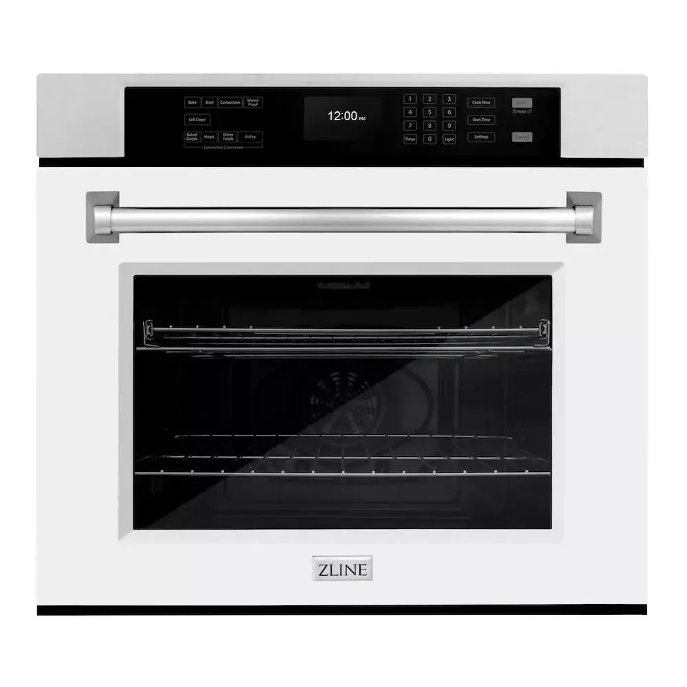 zline-wasswm30-30-white-single-wall-oven ZLINE WASSWM30 30" White Single Wall Oven