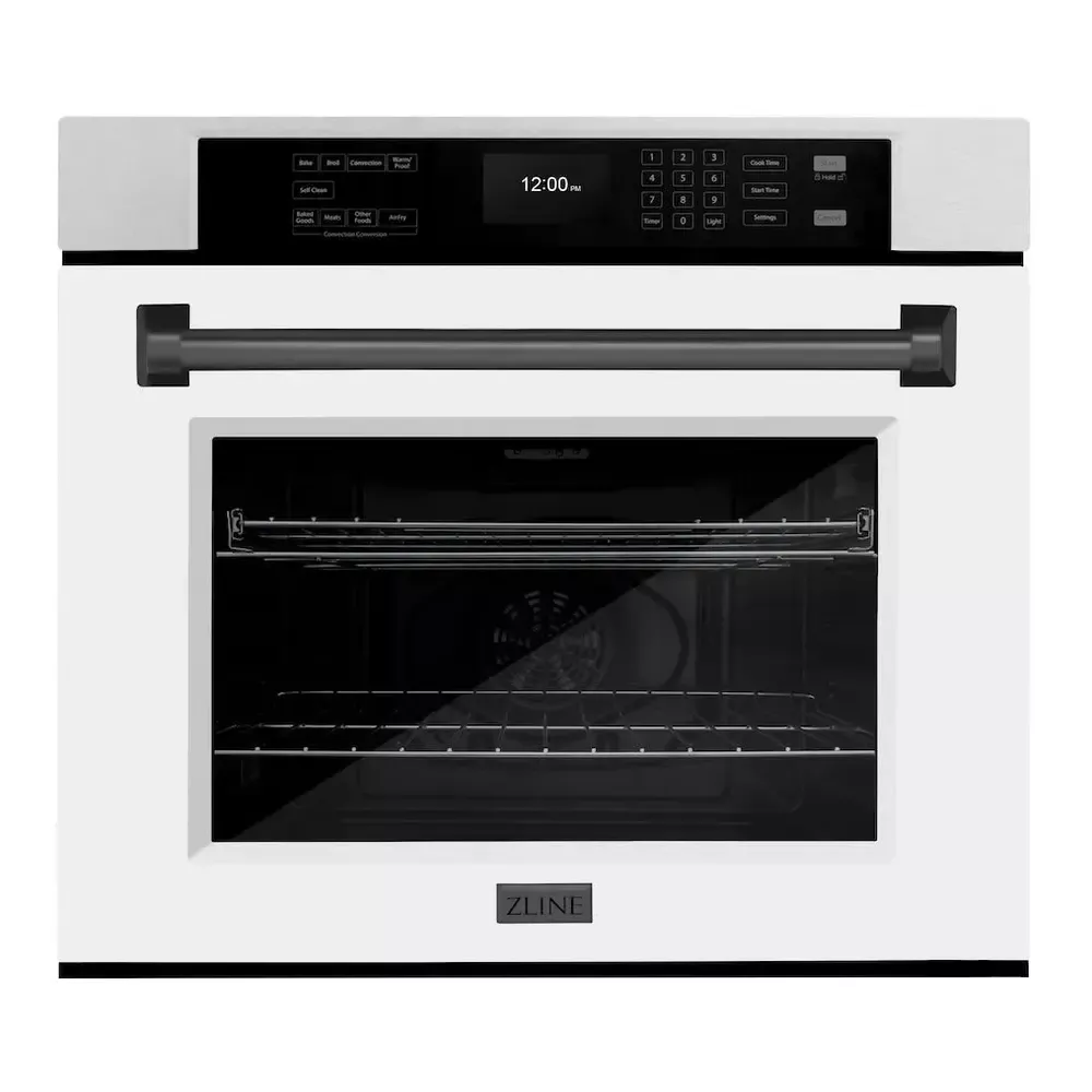 zline-wasszwm30mb-30-white-single-wall-oven ZLINE WASSZWM30MB 30" White Single Wall Oven