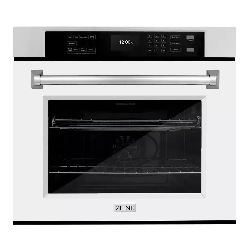 zline-waswm30-30-white-single-wall-oven ZLINE WASWM30 30" White Single Wall Oven